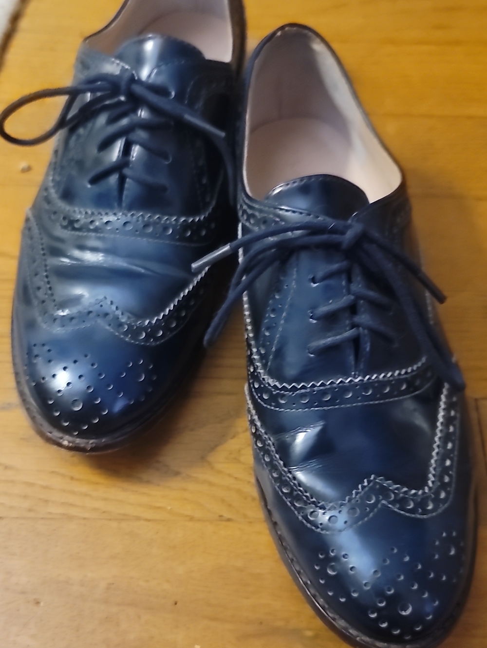 Navy blue Wingtip Oxford by Kate Spade